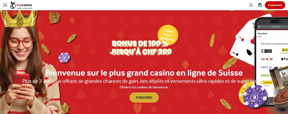page accueil mycasino
