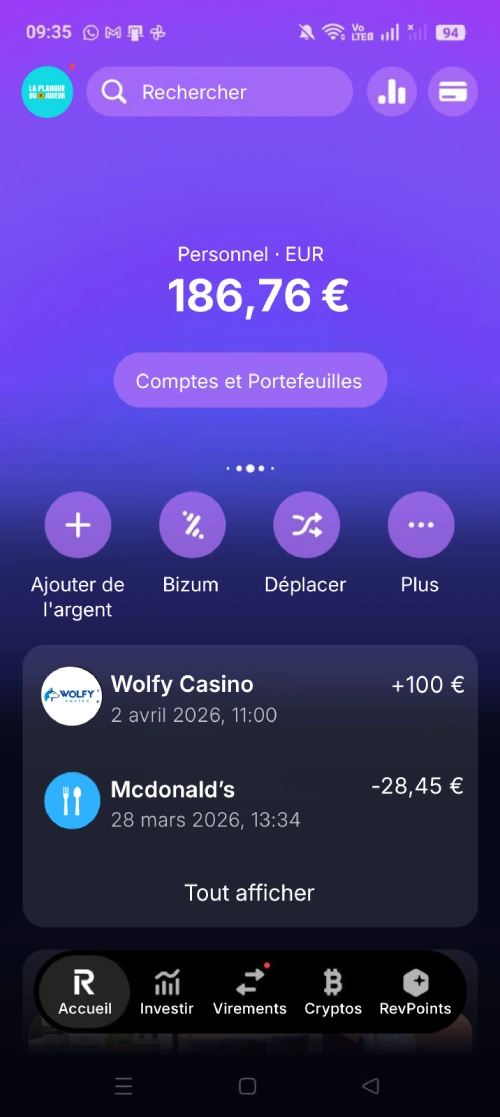 preuve paiement wolfy casino belgique
