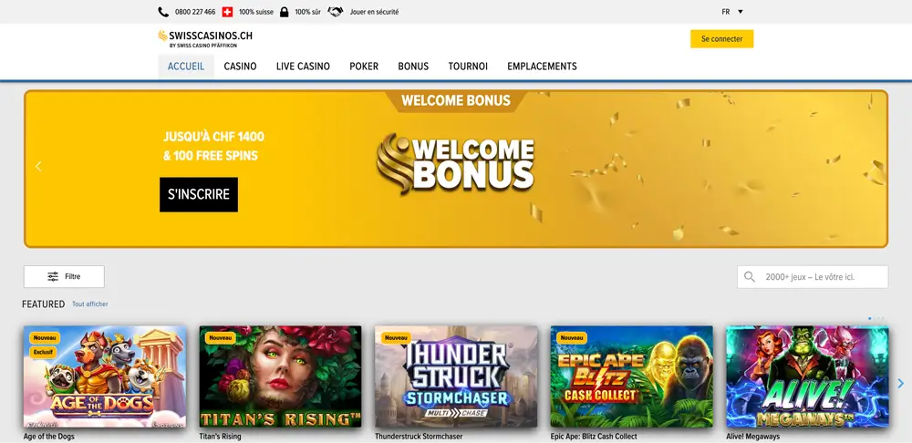 swisscasinos casino argent réel