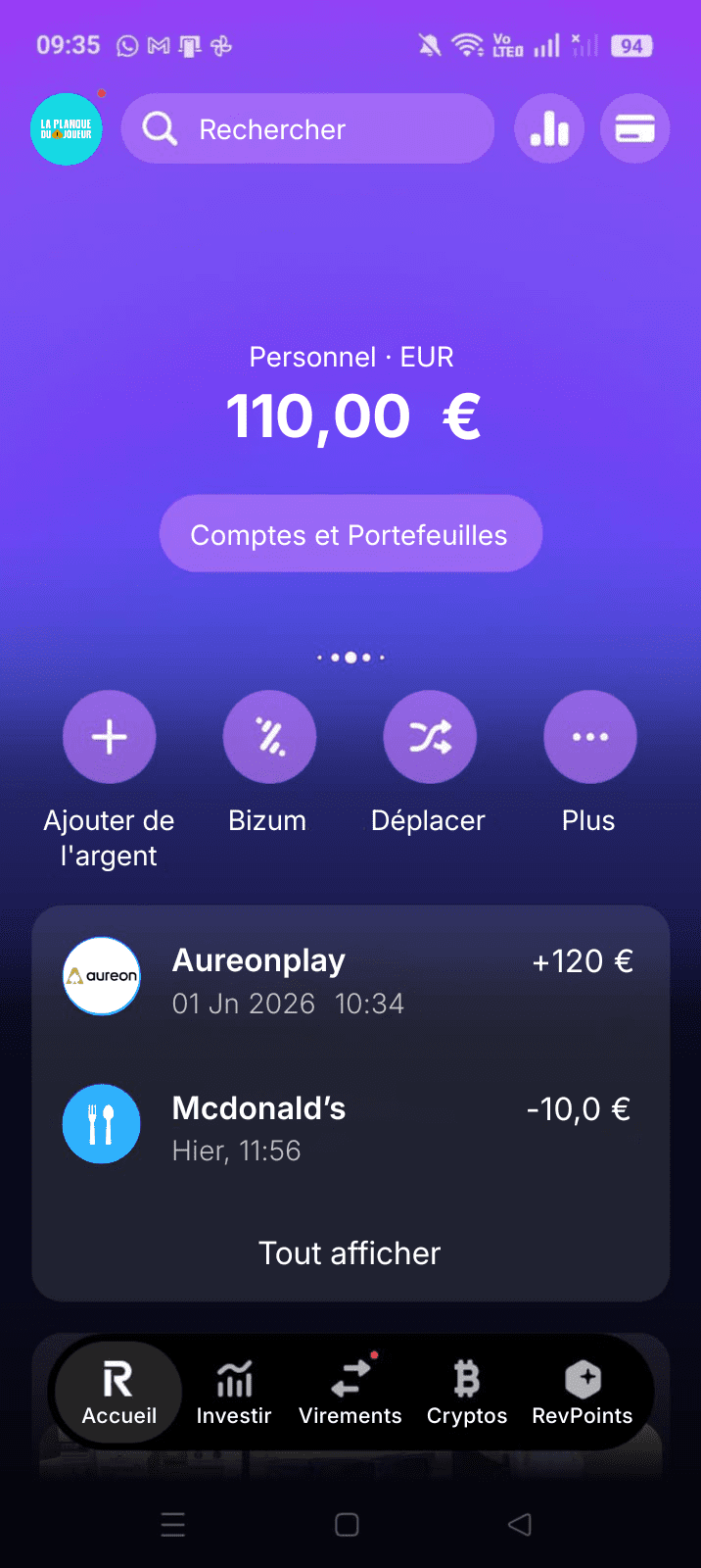 preuve de retrait &ndash; aureonplay