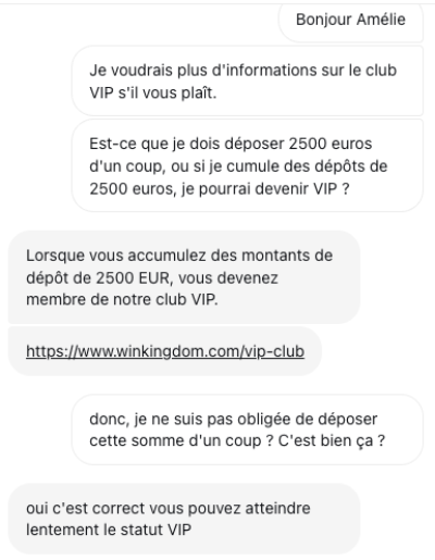 assistance client winkingdom casino
