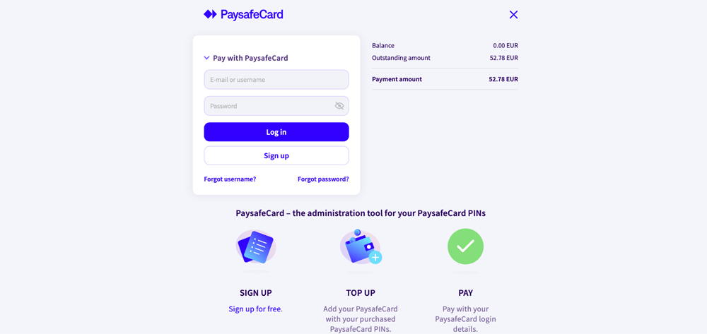 dépôt étape 6 paysafecard ca