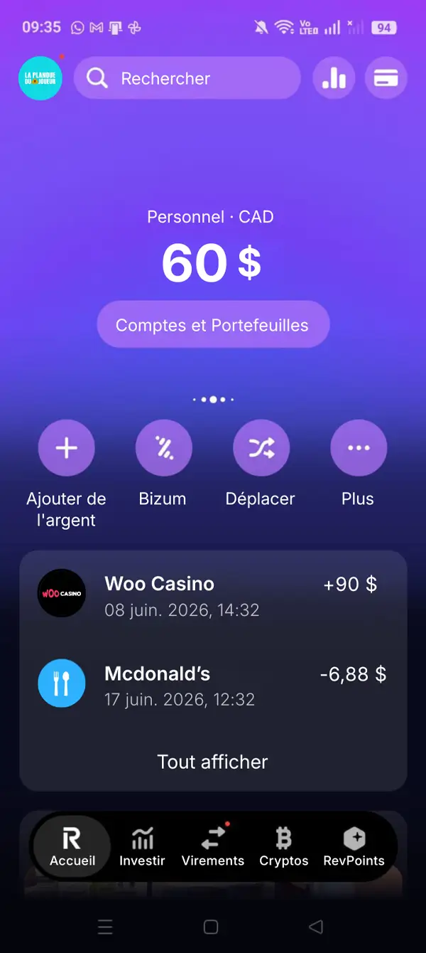 preuve retrait woo casino ca
