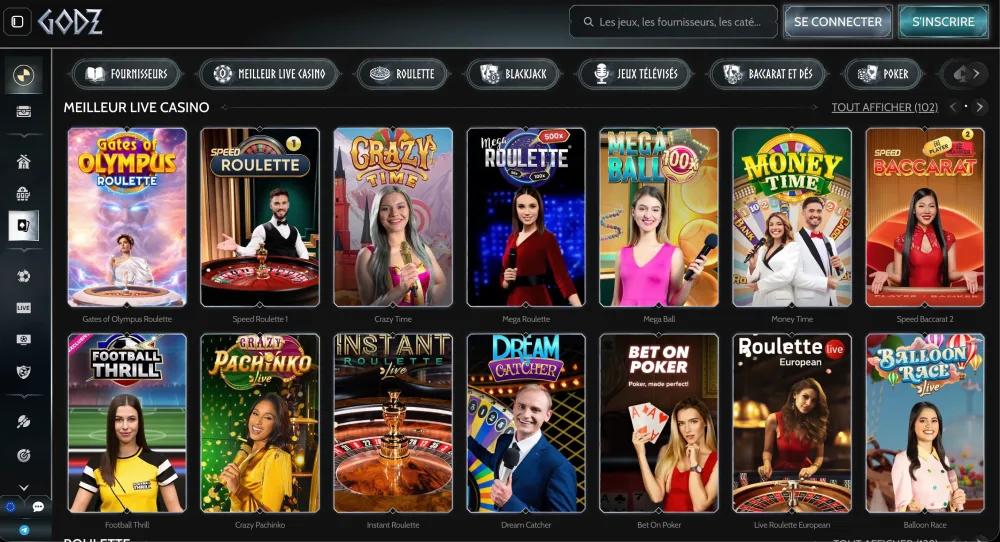 godz live casino