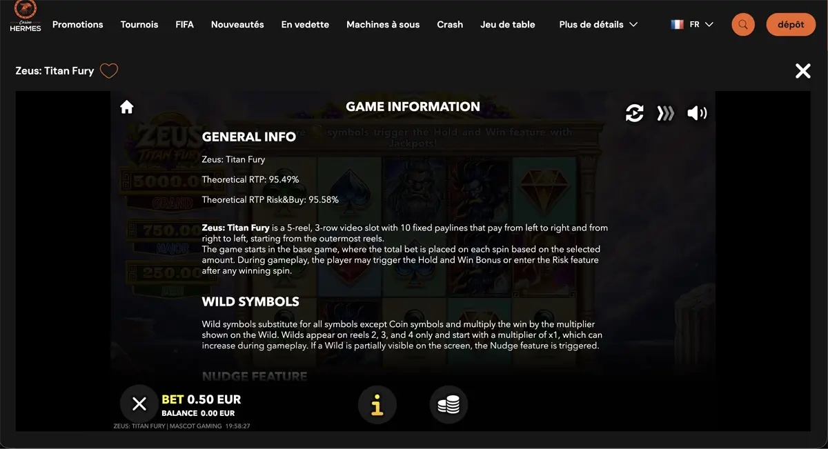zeus casino hermes vip