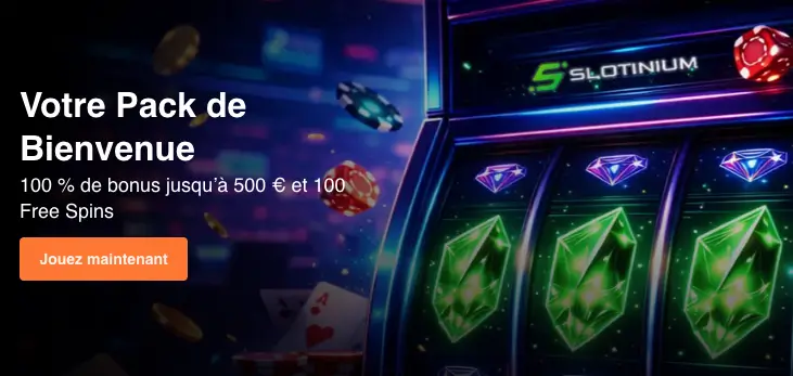 bonus de bienvenue Slotinium