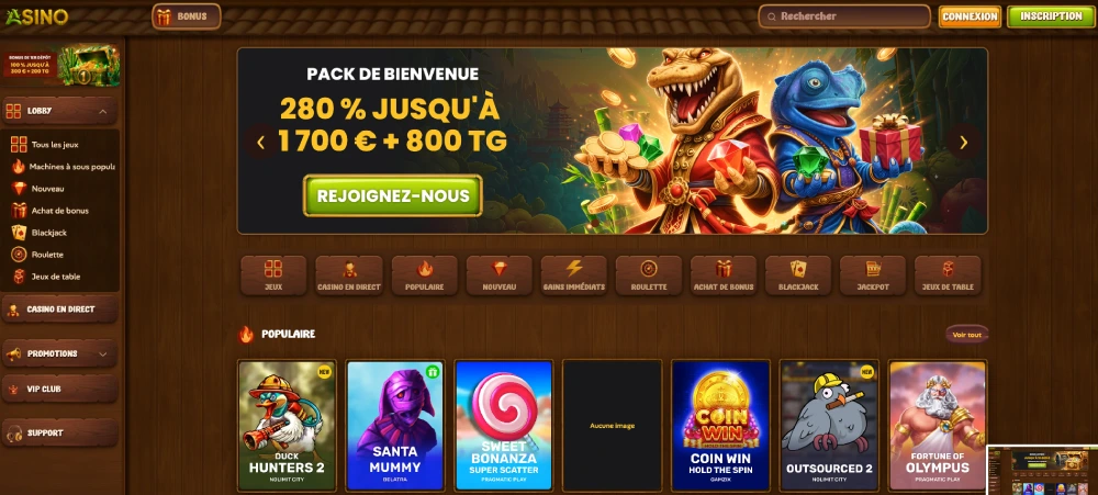 bonus de bienvenue asino