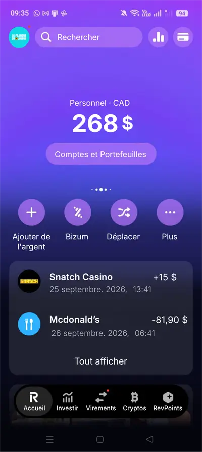 preuve de paiement snatch casino ca