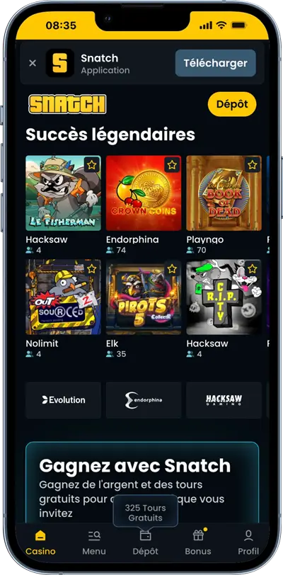version mobile snatch casino ca
